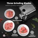 AIRMSEN Electric Meat Grinder & Mincer Heavy Duty Professional Stainless Steel Sausage Maker & Stuffer with 3 Plates, 2 Stainless Blades & Kubbe Kit Fast, Quiet, Easy to Clean for Home Kitchen Use