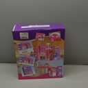 Doll House for 11.5-inch Dolls, 2-Story Foldable Dollhouse with 37 pcs Furnitures & Accessories, Playhouse with Pet House, Gifts for Girls Kids Toddlers