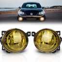TangMiGe Fog Lights for Volkswagen GTI/Volkswagen Jetta 2006 2007 2008 2009 2010, Premium (VW GTI/Jetta) Fog Lamps Replacement, 1 Pair, Yellow Lens