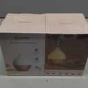 SALKING Essential Oil Diffuser (Set of 2), 100ml Small Aromatherapy Diffuser with Auto Shut-Off, Ultrasonic Diffusers for Essential Oils, Cool Mist Humidifier with Warm White Lights, for Office Home