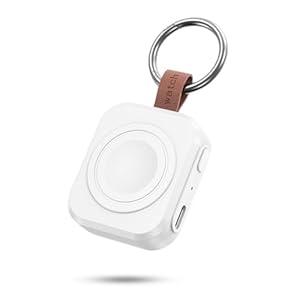 for Samsung Galaxy Watch Charger, 1200mAh Portable Charger for Samsung Galaxy Watch 8/ 8 Classic/ 7/ Ultra/ 6/ 6 Classic/ 5/ 5 Pro/ 4/ 3, Active 2/ 1 (White)