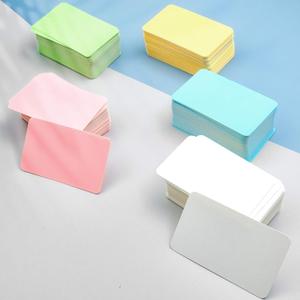souG 500 Pieces 3.5 x 2 inches Blank Kraft Paper Cards, Business Cards, DIY Flash Cards Gift Message Card,Words Message Notes paper Tags (5 Colors).