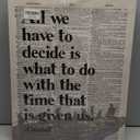 LOTR Gifts, LOTR Poster, Gift for LOTR Decor, All We Have to Decide is What to Do With The Time That is Given Us - Gandalf, LOTR Merch, LOTR Birthday Decor, Lord of the Rings Poster 16x20 inch