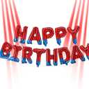 2 x Spider Theme Happy Birthday Banner Party Decorations Balloons Letters Signs Superhero Party birthday party Supplies for Boy