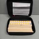 Rummy Cube 6 Player Edition with 6 Wooden Racks/Trays, 160 Large Numbers Rummy Tiles Set with Zippered Case, Rummy Travel Game Set with 6 Tiles Holders - Classic Board Games for Family Adults Kids