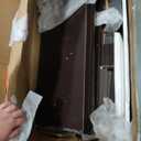 Yaheetech Large Bathroom Floor Cabinet with 4 Drawers and Single Door Cabinet, Freestanding Storage Cabinet for Living Room Kitchen Hallway, Espresso (26 x 14 x 35.5 In (LxWxH))