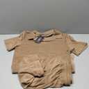 URRU Men's Polo Shirt and Shorts Set Summer Outfits Beach Terry Casual Short Sleeve 2 Piece Short Set for Men (Coffee) S