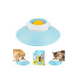 Dog Lick Sphere, Dog Cat Licks Toys for Liquid Food, Lick Bowl for Dogs, Dogs Licks Roll Ball, Non-Slip Licking Bowl Enrichment Toys for Pet Calming & Anxieties Relief (Yellow*1)