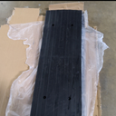 Pyle Car Vehicle Curbside Driveway Ramp - 4ft Heavy Duty Rubber Threshold Bridge Tracks Curb Ramps, 2 Pieces Set (for Car, Truck, Scooter, Bike, Motorcycle, Wheelchair Mobility), Black