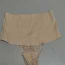 Niceuare Tummy Control Thong Shapewear for Women Seamless Mid Waisted Body Shaper Panties Lace Underwear Girdle Thong Nude Large