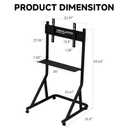 GTPLAYER Monitor Stand Mobile TV Stand with Adjustable Height for 32-65 Inch Display TV Mount Fit for Racing Wheel Stand, Racing Simulator Cockpit, Only Monitor Stand, TV Not Included, Black