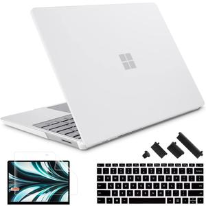 Case for 13.5" Microsoft Surface Laptop 5/4/3 with Metal Palm Rest ONLY 2019-2022 Release Models:1868/1951, Plastic Hard Shell Case with Keyboard Cover & Screen Protector, Matte Clear