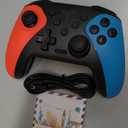 Wireless Switch Controller for Nintendo Switch/Switch 2/Lite/OLED Controller, Switch Controller with a Mouse Touch Feeling on Back Buttons, Extra Switch Pro Controller with Wake-up,Programmable, Turbo Function (Red+Blue)