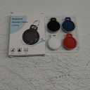 Waterproof Airtag Keychain Holder [4 Pack], Airtag Holder for Key, Backpack, Luggage, 4 Colors (01-Black/Blue/Red/White)