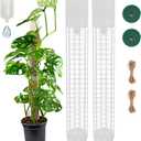 Moss Pole 17.4 inch, 2 Pack Moss Pole Monstera Plant Support, Plastic Moss Pole for Plants Monstera - Self-Watering, Stackable Design - Ideal Plant Support for Medium to Large Plants