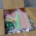 Suclain 12 Pcs Christmas Plastic Balls Cups with Lids and Straws 12oz Glittering Christmas Ornament Cups Red Green Ball Shaped Drinking Balls for Xmas Party Decoration (Gold,Green,Red,Silver)