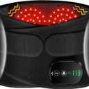 Lower Back Massager with Heat, Heating Pad for Back, Stomach Heating Pad, Waist Belt Wrap with Heat Vibration 3 Levels Adjustable, Touchscreen Control, Adjustable Size, Gifts for Dad Mom (Black)