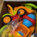 PREXTEX 2 Pack Remote Control Cars for 3-5 Year Old Boys - Truck and Tractor Toddler Toys with Easy Controllers - Sound and Light Play Features - Fun Easter Gift Basket Toy for Kids