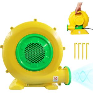 Air Blower, 480W 0.64HP Bounce House Blower, Portable Inflatable Bubble HOU-se Blo-wer, Perfect for Inflatable Bounce House, Bouncy Castle, Jumper, Water Slid, Corded(480 Watt 0.6HP)