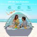 Gorich Easy Pop Up Beach Tent for 3-4 Person, UPF 50+ UV Protection Beach Umbrella Sun Shelter, Portable Lightweight Shade with Easy Foldable & Instant Setup