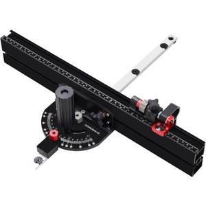 GOINGMAKE Table Saw Miter Gauge with Micro Adjust Flip Stop and 13 Precision Angle Position Stops, Miter Gauge for Table Saw with 18 Inch Fence for Crosscut and Miters, Fits 3/8" x 3/4" Slot