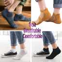 IBEILLI Men's Casual Ankle Socks Combed Cotton Soft Short Athletic No Show Low Cut Socks For Men (10 Pack 5 Color)