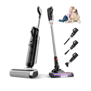 5-in-1 Combo Cordless Wet Dry Vacuum Cleaner - Lightweight Multi-Function Mop & Vacuum for Hard Floors & Carpets, Self-Propelled Vacuum Mop All in One for Whole-House Cleaning