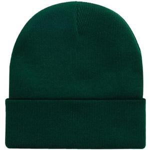Rosoz Beanie for Men Women Winter Hats Reversible Soft Warm Cuffed Beanie Knitted Skull Cap Unisex Black/ Dark Green
