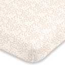 NoJo Neutral Cheetah Peach, Pink & Ivory Fitted Super Soft Crib Sheet, Pink, Peach, Ivory (52x28x8 Inch (Pack of 1))