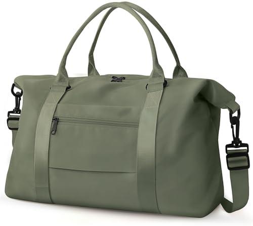 Travel Duffle Bag, Waterproof Weekender Bag Carry On Tote Bags for Women, Travel Essentials Sport Gym Bag for Men, Hospital Bag for Labor and Delivery, Overnight Bag Luggage Bag with Trolley Sleeve