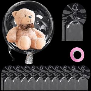 30 Inch Giant Clear Balloons for Stuffing, 12 pcs Mother's Day Pre Stretched Extra Wide Mouth Valentine's Day BoBo Balloons, Large Transparent Bubble Balloon for Wedding, Birthday, Party Decoration