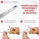Prikoi Electric Knife - Carving Knife Set, Easy-Slice Serrated Edge Blades for Meat, Bread, Turkey, Ribs, Fillet, DIY, Ergonomic Handle + 2 Blades for Raw & Cooked Food New Upgrade(Faux Wood)