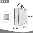 3 x 6 Pack Clear Storage Bags with Zipper and Handles, Blanket Bags For Closet Storage, Moving and Packing Supplies for College, Underbed Storage Organizer for Clothes Pillow Bedding Christmas Wreath