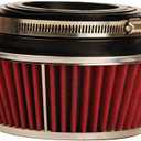 HIFROM 8161 Universal Clamp-On Air Filter Black Small Round Reverse Tapered fit 3 inch, 3 1/2 inch and 4 inch tubes