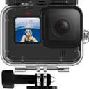 TELESIN Waterproof Housing Case for GoPro Hero 11 Hero 10 Hero 9 Underwater Diving Transparent Protective Cover Shell with Quick Release Mount