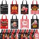 Photect 32 Pcs Movie Night Party Favor Bags Movie Theater Non Woven Treat Candy Goodie Gift Bags for Cinema Showing Baby Shower Birthday Party Decoration Supplies