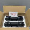 YOTTOY Adjustable Dumbbell Set of 2, 4-in-1 Hand Weights for Women at Home, Compact Free Weights Dumbbells Set with Soft Grip and Base, 2-5 lbs Each for Home Gym (Black)