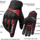 INBIKE Breathable Mesh Motorcycle Gloves Touchscreen with TPR Palm Pad Hard Knuckles (Black, L)