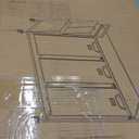 VASAGLE Laundry Hamper, Laundry Sorter Rolling Cart with Shelves, Small Side Pockets, 6 Labels, 3 Compartments, 39.6 Gal. (150 L), Ink Black and Ash Brown UBLH223BH01