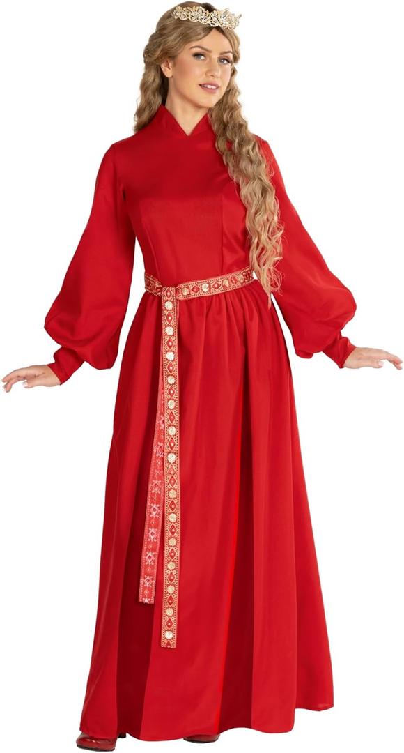 Morph Red Princess Bride Costume, Halloween Costumes For Women, Red bride Costume Women (X-Large)