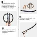 2pcs Pirate Sword Toys,26.7" Pirate Costume Set,Plastic Toy Sword for Party Dress-Up,Halloween Costume Accessorie Brown