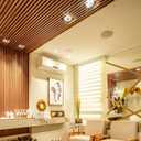 TEHAUX Round Recessed Spotlights Trim Ring with Gu10 Light Holder 3.00X3.00X0.78 Inch Splashproof Ceiling Light Mounting Frame for Wet Rooms and Home Lighting