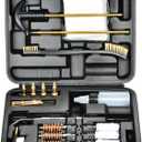 Hantoptik Gun Cleaning Kit .22 and .223 Caliber, Rifle 5.56 Cleaning Kits with Portable Carrying Case, Brushes, Cleaning Rod (Black)