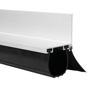 10 ft Garage Door Bottom Seal Kit with Brush and Aluminum Track | Bottom Rubber Insert Helps Reduce Drafts Dust Leaves and Small Debris