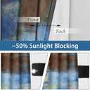 Asuexpect Abstract Curtains 2 Panels Abstract Rust Curtain Room Darkening Grommet Window Treatments Modern Decorative for Bedroom Living Room, 52x96 Inches, Blue Rust