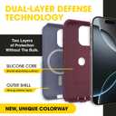 OtterBox iPhone 16 Pro (Only) Commuter Series Case Built-in MagSafe Thin, Dual-Layer, Pocket-Friendly, Port Cover Berry Seriously (Purple/Pink)