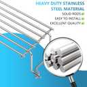 69866 Stainless Steel Warming Rack for Weber Spirit I & GS4 Spirit II 200 Series Spirit E210 S210 E220 S220 Gas Grill with Up Front Control Model (2013 and Newer),Replace for Weber 69866 67026