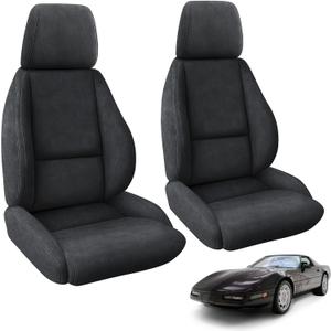 Front Bench Seat Covers Replace for 1984-1993 Chevy Corvette C4 Standard Model Seat, Soft Dutch Velvet Composite Foam Lining Breathable Seat Cover Cushion