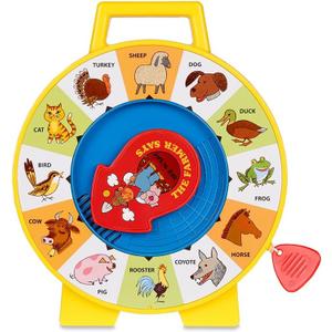 Fisher Price Classics - Farmer Says See 'n Say - Vintage Learning Toy, Sounds and Animals, Interactive Retro Game for Kids, Girls, Boys, Baby, Preschoolers, Toddlers, Unisex Ages 18 Months +
