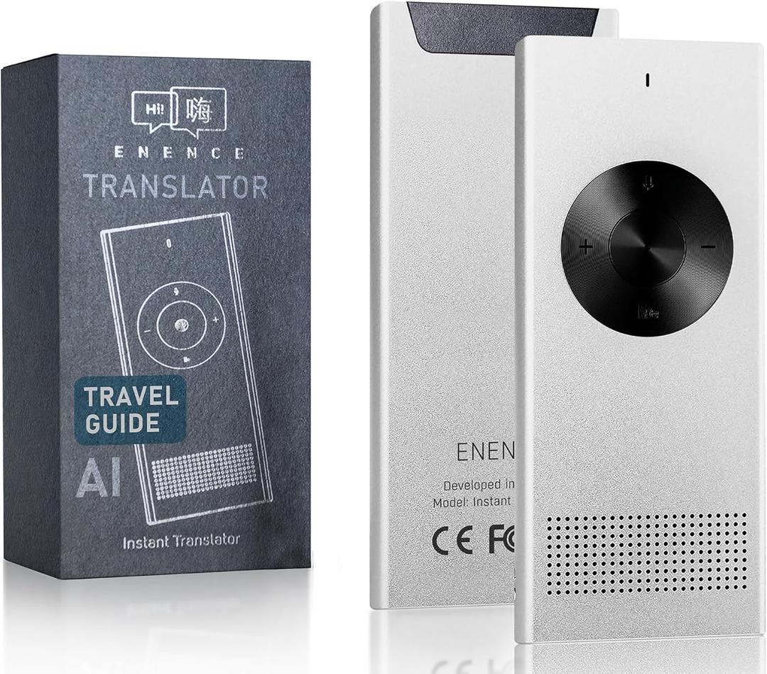Enence PRO Language Translator Device, Real-Time Voice Translation, Instant Pocket AI Translator Device, Support 60+ Languages. Traductor for Business, Study Travel traductor de Ingles espaol